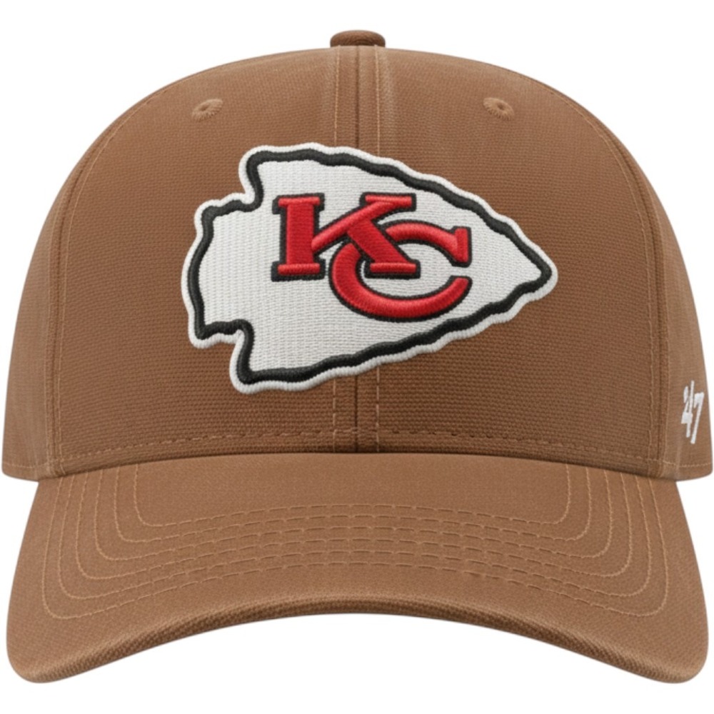 47 Brand x Carhartt Kansas City Chiefs Hitch Snapback Hat Brown Canvas NFL Cap